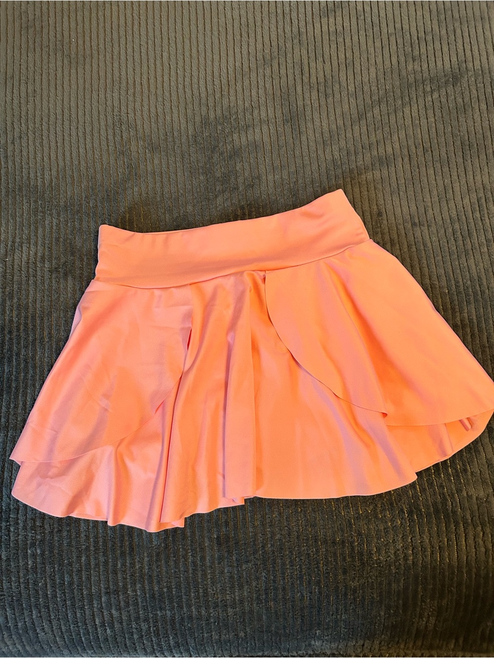 SHEIN Coral Orange Circle Skater Skirt